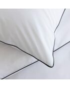 Housse de couette blanche à passepoil noir - 240x260cm