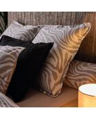 Custodia Evasion in raso di cotone zebrato taupe - 43x210 cm