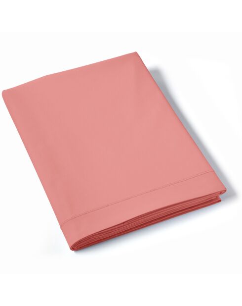 Drap plat en percale de coton uni orange
