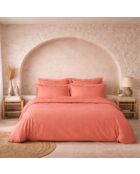 Drap plat en percale de coton uni orange