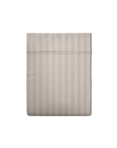 Katoensatijn laken Dobby Stripe Jacquard taupe - 240x300 cm
