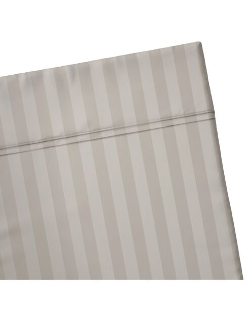 Katoensatijn laken Dobby Stripe Jacquard taupe - 240x300 cm