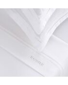Bel set di lenzuola rettangolari in raso di cotone bianco - 180x200 cm