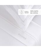 Bel set di lenzuola rettangolari in raso di cotone bianco - 180x200 cm