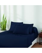 Maxi-Bettwäsche-Set, rechteckig, Kissenbezug aus Baumwollsatin, Uni 1, baratta blau 11