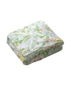 Housse de couette en tissu percale Charmille imprimée fleurs vertes