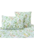 Housse de couette en tissu percale Charmille imprimée fleurs vertes