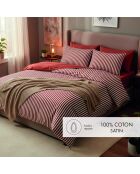 Custodia Ysaline in raso di cotone rosso - 43x210 cm