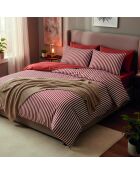 Custodia Ysaline in raso di cotone rosso - 43x210 cm