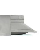 Ensemble de draps Maxi taie carrée satin de coton Uni 1 baratta taupe 01
