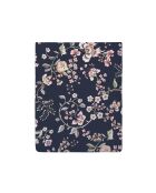 Bettlaken aus Baumwollsatin mit Blumenmuster, 240 x 300 cm, Dunkelblau
