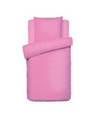 Copripiumino per neonati in garza di cotone rosa uni + federa 06 - 80x120 cm