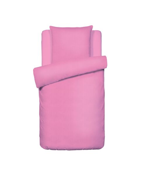 Uni-Bettbezug für Babys mit Kissenbezug aus Baumwollgaze, 06—80 x 120 cm, Rosa