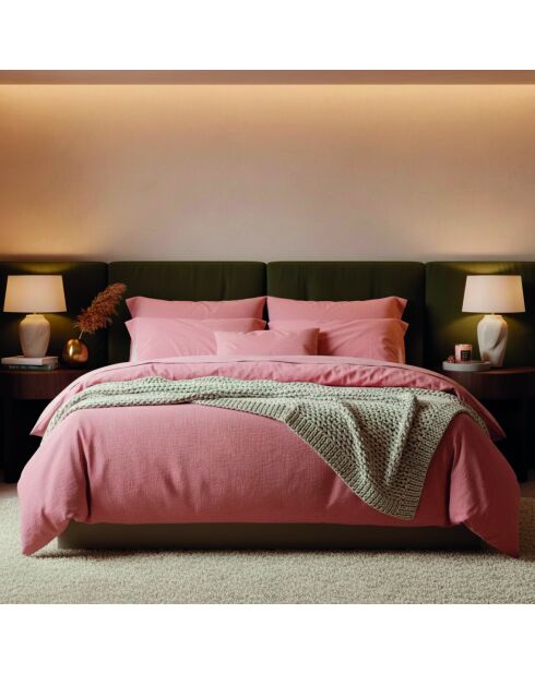 Uni-Bettbezug für Babys mit Kissenbezug aus Baumwollgaze, 06—80 x 120 cm, Rosa