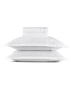 Ensemble de draps taie rectangle en satin de coton tissé Jacquard Jacquard blanc - 180x200 cm