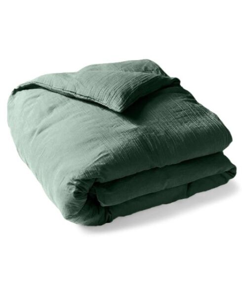 Housse de couette en gaze de coton vert sapin