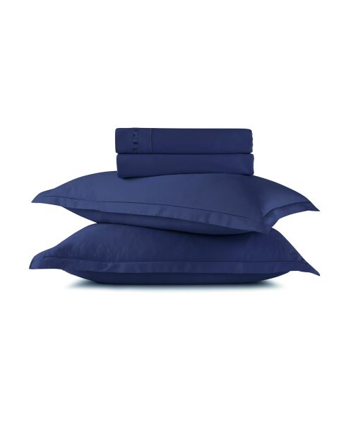 Lakenset Mini rechthoekig kussensloop van katoensatijn Uni 1 baratta blauw 06 - 150x200 cm