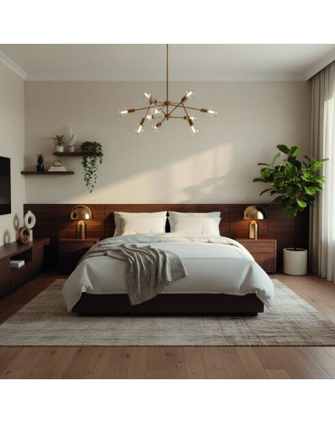 Housse de couette + taie d'oreiller 63x63 satin de coton Lune impériale gris/blanc - 140x200 cm