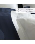Bel copripiumino in raso di cotone bianco + 2 federe