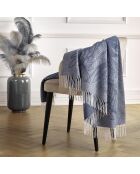 Blaues gewebtes Plaid aus Kaschmir von Tropical Illusion - 130x180 cm