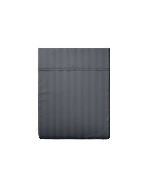 Drap plat satin de coton dobby stripe Jacquard gris 02