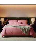 Copripiumino per neonati in garza di cotone rosa uni + federa 06 - 100x135 cm