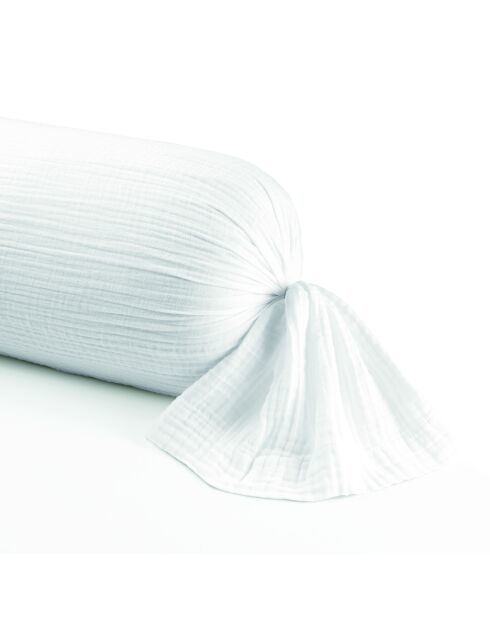 Uni Kissenhülle aus weißer Baumwolle 02 - 43x210 cm