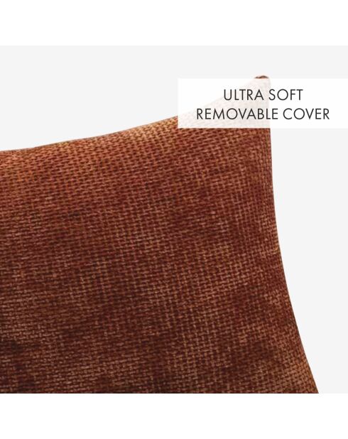 Housse de coussin Alenia rouge séquoia - 45x45 cm