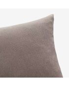 Housse de coussin Malory taupe - 45x45 cm