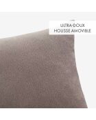 Housse de coussin Malory taupe - 45x45 cm