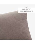 Housse de coussin Malory taupe - 45x45 cm
