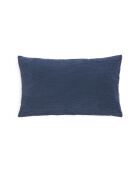 Housse de coussin velours côtelé bleue - 30x50 cm