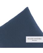 Housse de coussin velours côtelé bleue - 30x50 cm
