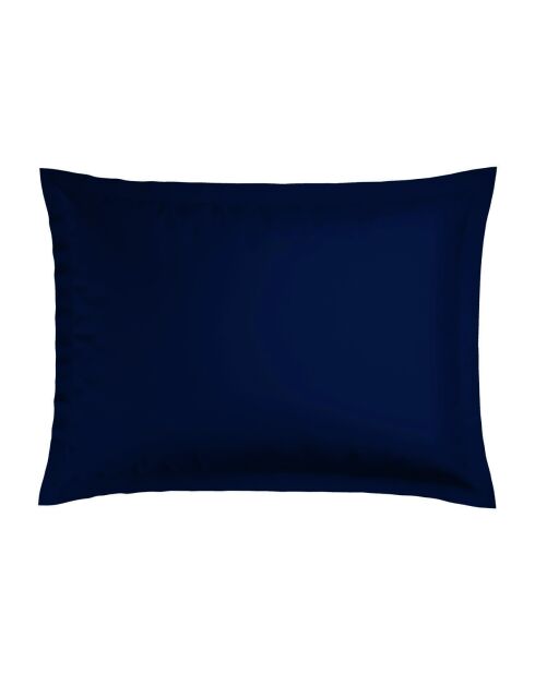 Set de 2 taies d'oreiller en satin de coton Nuit fleurie bleu 11 - 2x(50x70 cm)