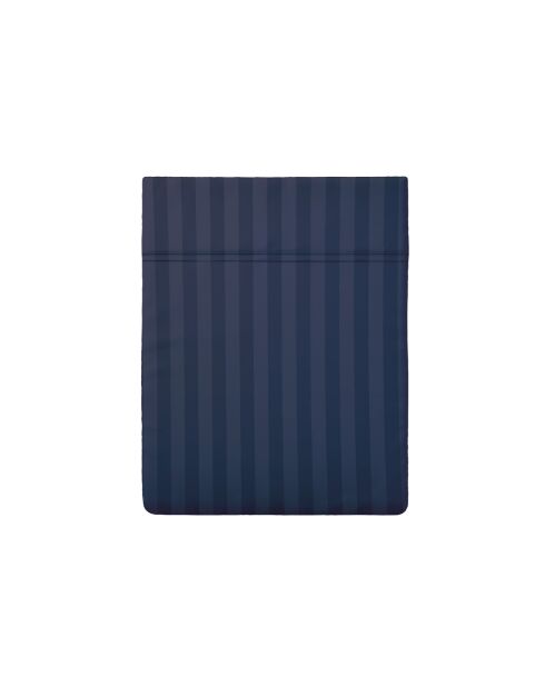 Drap plat satin de coton dobby stripe Jacquard bleu 11