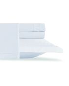 Ensemble de draps satin de coton Uni 1 baratta blanc 01 - 180x200 cm