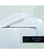 Ensemble de draps satin de coton Uni 1 baratta blanc 01 - 180x200 cm