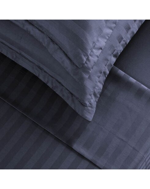 Dobby Stripe Dobby Stripe katoenen satijnen laken Dobby Stripe geweven donkerblauw