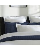 Drap plat en satin de coton Nice blanc
