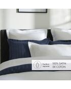 Drap plat en satin de coton Nice blanc