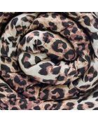 Trapunta con nappine in cotone satinato Elegance wild marrone chiaro - 140x200 cm