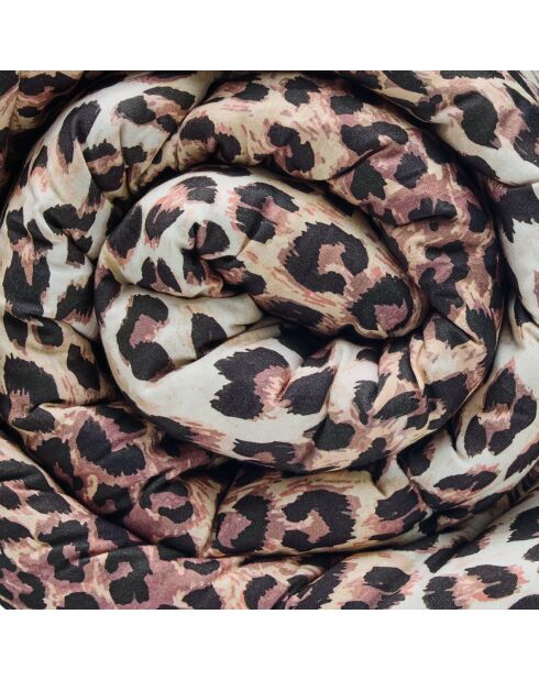 Trapunta con nappine in cotone satinato Elegance wild marrone chiaro - 140x200 cm