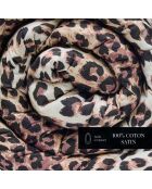 Trapunta con nappine in cotone satinato Elegance wild marrone chiaro - 140x200 cm