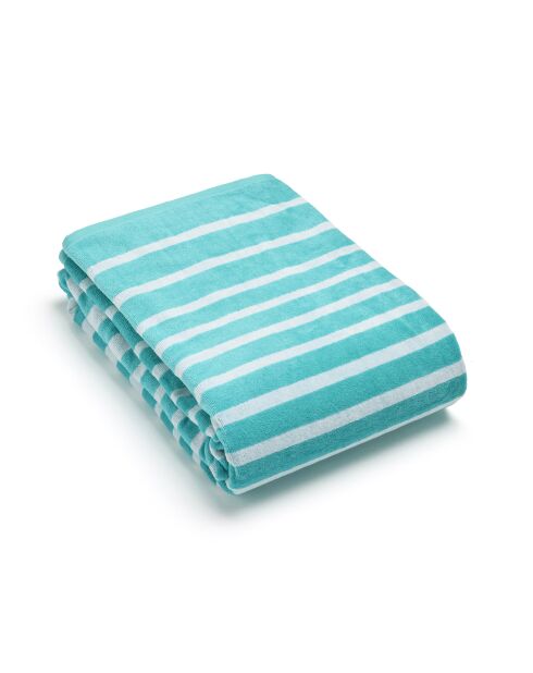 Serviette de plage Charlie turquoise - 90x180 cm