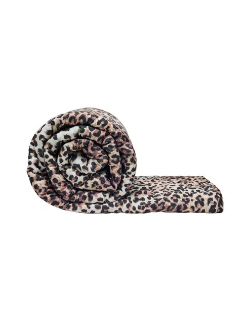 Copriletto in raso di cotone Wild Elegance marrone chiaro - 220x250 cm