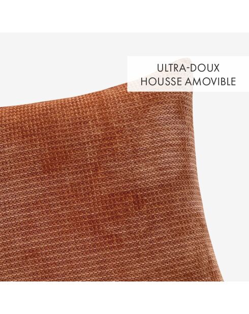 Housse de coussin Maya rouge séquoia - 45x45 cm