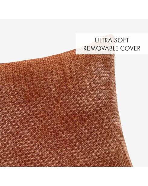 Housse de coussin Maya rouge séquoia - 45x45 cm