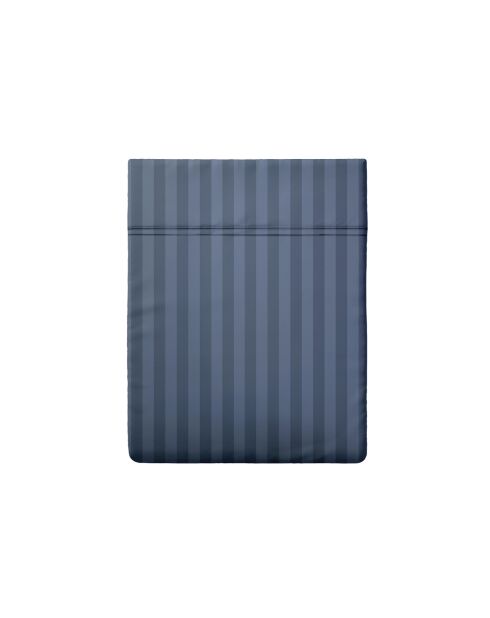 Drap plat satin de coton dobby stripe Jacquard bleu 06