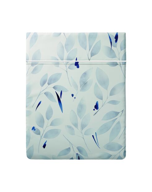 Whisper laken katoensatijn blauw en wit - 240x300 cm