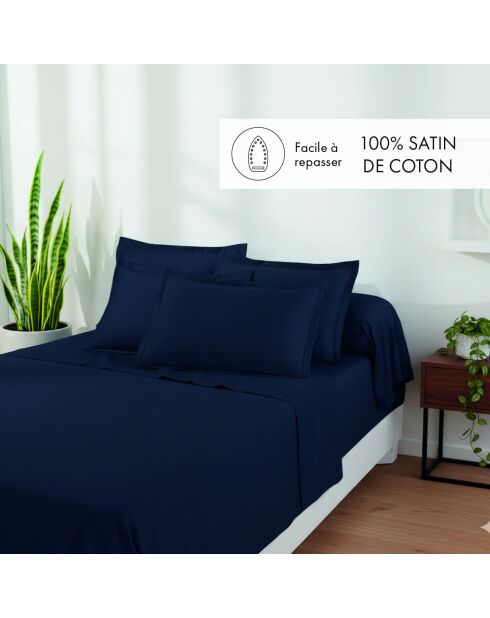 Uni 1 baratta blue 11% katoensatijn laken